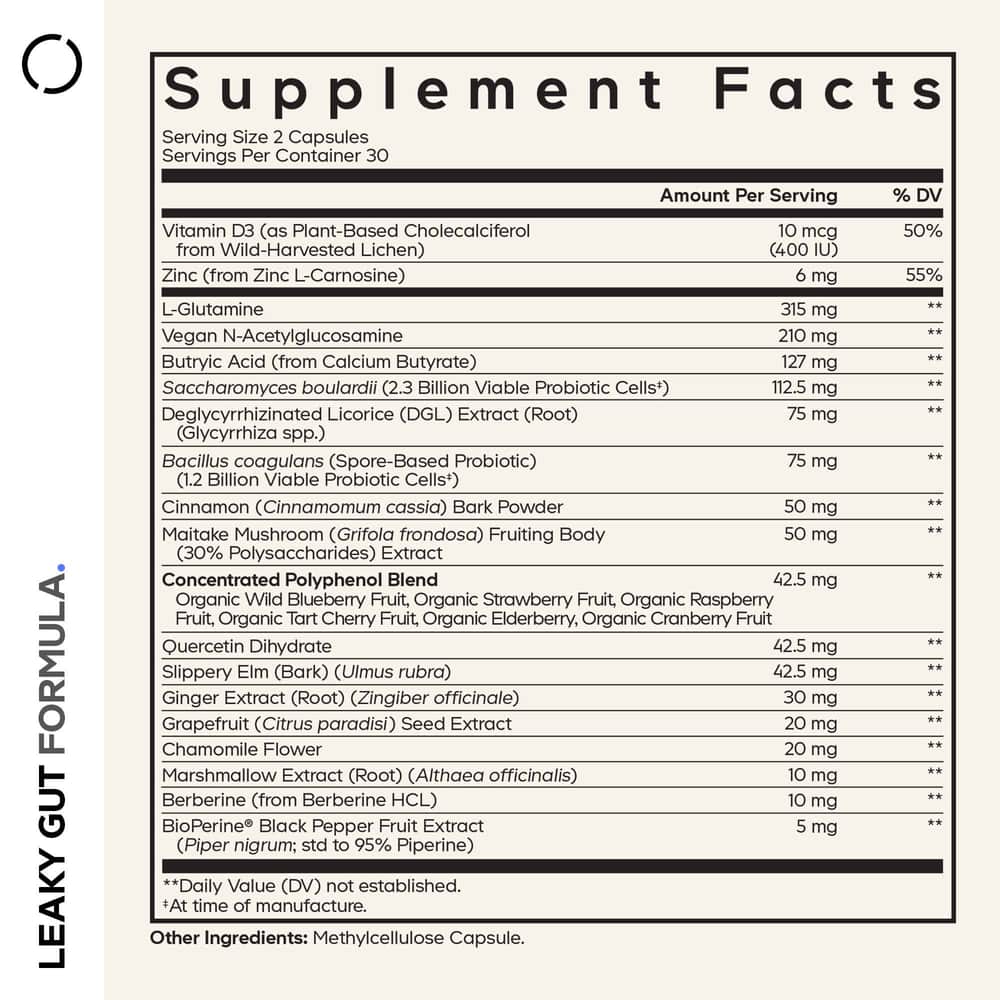 Codeage Digestion Leaky Gut Formula Dietary Supplement - Bodybuilding.com